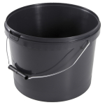 10ltr White PP Tamper Evident Bucket with Metal Handle