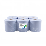 Smartora Blue Embossed Centrefeed Rolls 2ply