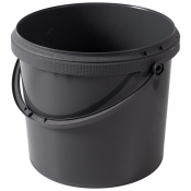 5ltr Grey 100% Recycled PP Tamper Evident Bucket with Plastic Handle