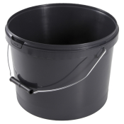 10ltr White PP Tamper Evident Bucket with Metal Handle