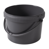 2.5ltr Grey 100% Recycled PP Tamper Evident Bucket with Plastic Handle