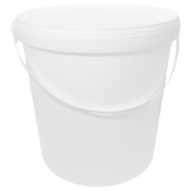 20ltr White PP Tamper Evident Bucket with Plastic Handle