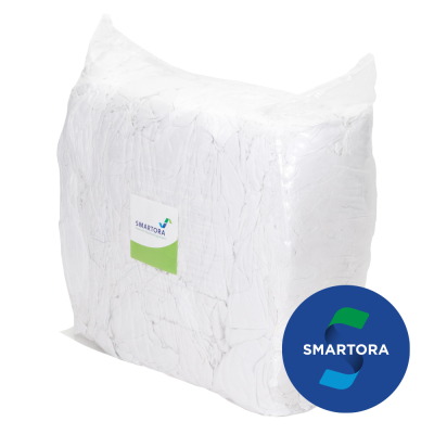 Mixed White Cotton Wipers  - (10kg) -  Metal Detected